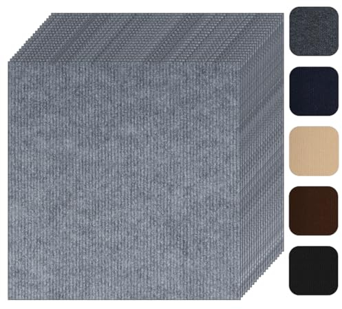 Piastrelle autoadesive per moquette, 10 pezzi, 61 x 61 cm, stacca e attacca, antiscivolo, quadrate, per installazione fai da te, per soggiorno e camera da letto