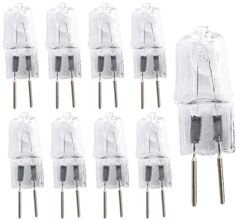 UGEFKMQ Lampadine Alogene G6.35 220V 50W Lampada Alogena Capsula GY6.35 base a doppio ago Dimmerabili Per Effetti Di Luce E Proiettori 10Pc 50W