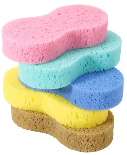 5 Pack Large Car Wash Sponges, Extra Thick, Colorful