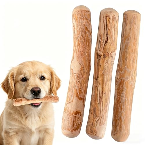 ThriveMart 3 Pack Long Lasting Wood Chew Sticks for Small Dogs,Small 12cm
