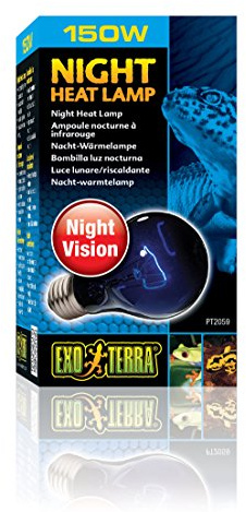 Exo Terra Night Heat Lamp, Mondscheinlampe für Reptilien und Amphibien, 150W, Fassung E27, Blau