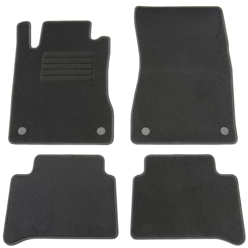 AD Tuning Auto Fußmatten 4-teilig passgenau für Mercedes E-Klasse W211 + S211 3/2002-10/2009 Textil