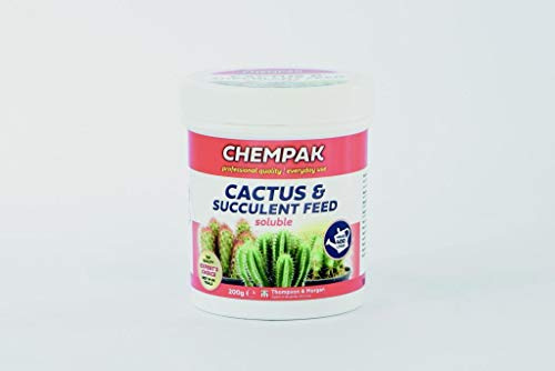 Chempak Cactus & Succulent Fertiliser Feed with High Phosphate, Very Water Soluble House Plant Food Fertiliser 1 x 200g Pack by Thompson and Morgan…