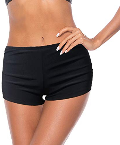 Bas de Maillot de Bain Femme Short de Bikini Bas Maillot de Bain Shorty Bikini de Plage Taille Basse Short Boxer pour la Plage d'été