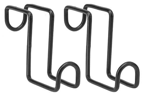 HDYEGY 2PCS 4 Inch Tack Hook Heavy Duty Metal Birdle Hook Water Bucket Hanger for Hanging Horse Bridles,Halter and Buckets(Black)