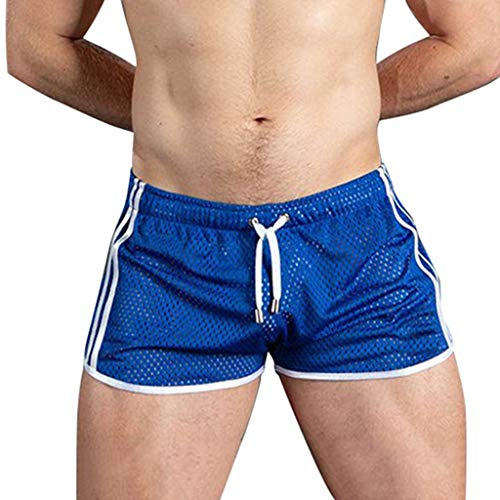 Maillots De Bain Homme Sexy Boxer De Bain avec Cordon De Serrage Transbronzant Taille Basse Slip Dentelle Slips De Bain Adultes Piscine Plage Natation Short éLastique RéGlable