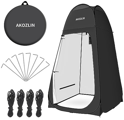 Tente de Douche Portable Pop Up, Tente de Camping, vestiaire, Noir, avec Sac de Transport,vestiaire d'intimité, Toilettes, vestiaire, activités de Plein air, Plage, Road Trip, Camping