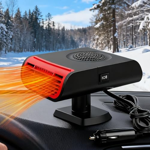 Pipihome Car Heater, Portable 12V 150W Car Heater that Plug Into Cigarette Lighter, 2 in 1 Cars Defroste, Cars Demister for Car Windshield Fast Heating/Cooling