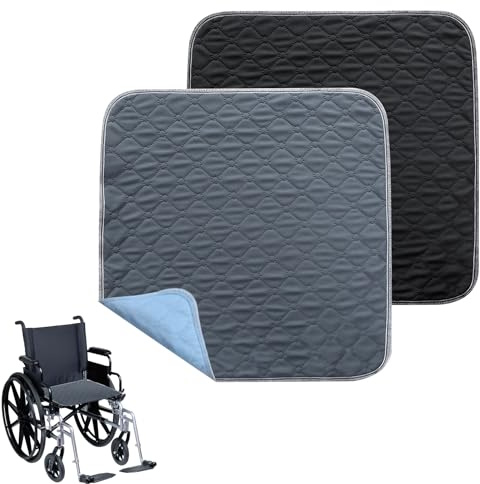 SEESUNO 2 Pcs incontinence bed sheets, 50 x 50cm waterproof bed pads, Absorbent Non Slip Protector for Chair Bed