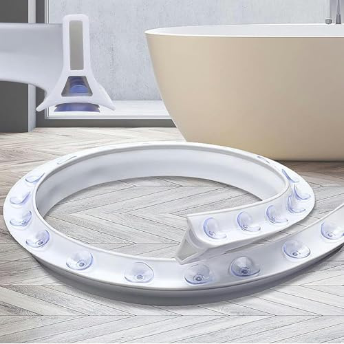 Xian - Barriera a ventosa per doccia e doccia, guarnizione in silicone per pavimenti bagnati e bagnati, barriera di ritenzione pieghevole per doccia, separazione asciutta e bagnata, 100 cm