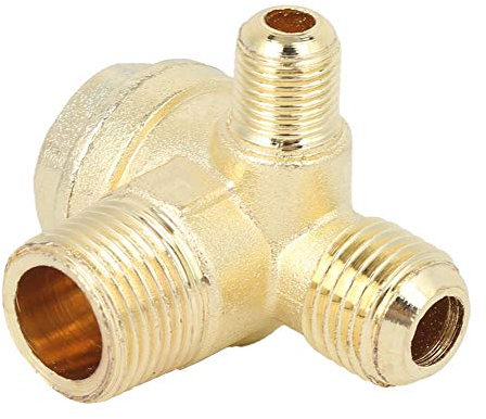 Clapet Anti-Retour, pièces de Rechange pour clapet Anti-Retour de compresseur d'air 550W 16 x 14 x 10 mm, Double Voie empêchant Le Tuyau de Retour Moyen avec Une dureté élevée, sans Glissement