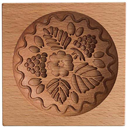 Ecoticfate Keksform Rose Keks-Stempel Holz-Backform, Kreativität Lebkuchenformen Cookie Stamp Embossing Mould, Lustige DIY Backformen Deko Hochzeit, Party