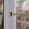 Cafehausstange inkl. Klemmträger (Gold / 125-225cm), Gardinenstange 50 bis 225 cm Länge ausziehbar, für Bistrogardinen, leichte Vorhänge, Gardinen