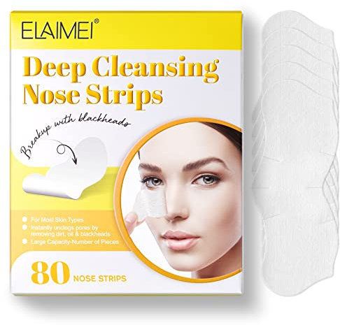 Patch Point Noir, 80 Patches Point Noir Nez, Patchs de nettoyage en des pores du nez pour l'élimination des points noirs