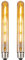 YIKEGE LICHT 2er Edison Glühbirne E27 - Vintage 6W LED Röhre in 30CM Läng - Retro Lampe Warmweiß Flötenrohr Birne fit für Wandlampe Steampunk Stehlampe, Bernstein