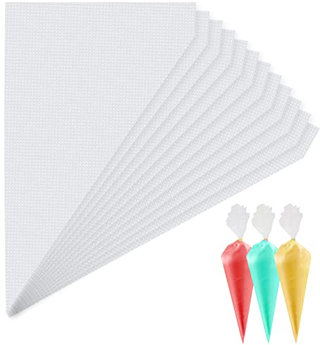 ChengFu 100 sacchetti usa e getta per tubazioni da 20,3 cm, piccoli sacchetti per tubazioni per pasticceria per glassa alla crema, sacchetti per glassa per torte e dessert