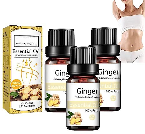GFOUK Kurkuma-Entgiftungsöl, Bauchdrainage, Ingweröl, Lymphdrainage, Ingwer-Massageöl, schlankmachendes Bauch-Ingweröl