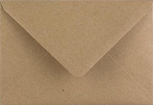 50 x 133 mm x 184 mm Premium Fleck Kraftpapier-Umschläge