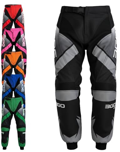 3GO Kids MX Motorbike Motocross Trouser - Junior Off Road MX Pants for Quad ATV, Motorbike Motorcycle Quad Pit Dirt-Bike Off Road Kart ATV Child MTB BMX1 - Motocross Kids MX Sports Racing Trouser