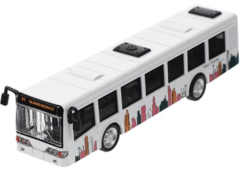 CVUTOVO Legeringsbussmodell Bussmodellleksak Leksaksbilar Med Dragkrok Barnleksaksbilar Skolbussleksaker Bussmodeller Bussleksak Barnmodellbuss Realistisk Billeksak Modellbussar För Barn