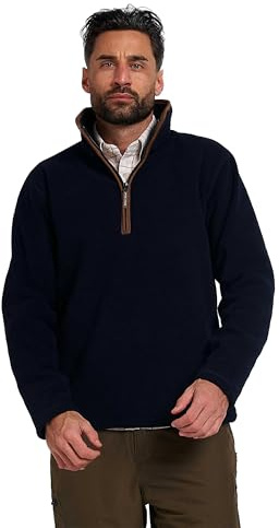 JACK PYKE Countryman Long Sleeve Thermal Fleece Pullover Navy Blue XX-Large