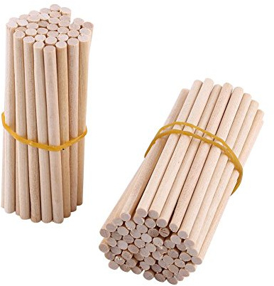 100pcs 80mm Bastoni di Legno Rotondi per la Decorazione Domestica del Giardino dei Mestieri di Legno di DIY
