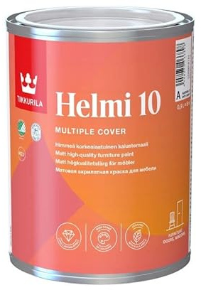 TIKKURILA Helmi 10 - High Performance Matt Paint For Furniture & Wood (Water-Based & Ultra Low VOC) - 1 Litre