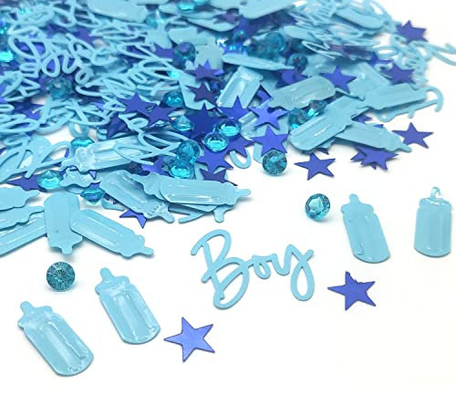 Its A Boy Baby Shower Confetti - Glitter Sprinkles for Birthday Party Table Scatters, Gender Reveal Decorations, Jungle Theme A3BSZX