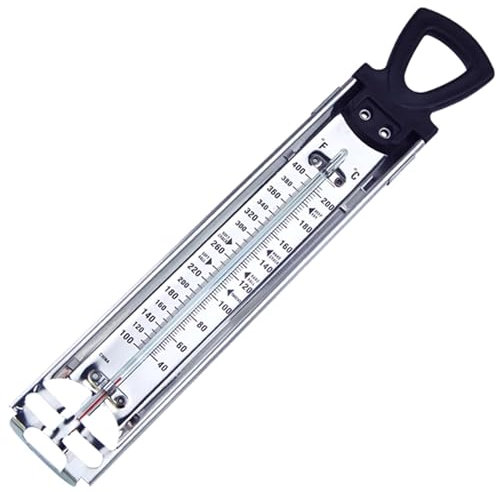 FROON Termometro Termometro in Metallo da Appendere Termometro Resistente al Calore Termometro da Cucina con Display a Doppia Scala per sciroppo di Zucchero, marmellata e Gelatina per Cucinare