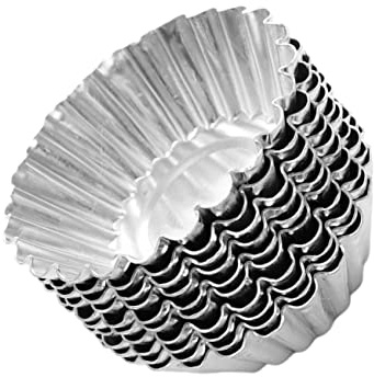 HOLIDYOYO Metal Baking Cups 40pcs Egg Tart Molds Nonstick Mould Tin Cupcake Muffin Shells