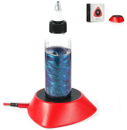 Magnetic Paint Mixer, Mini Vortex Paint Mixer with 20 440C Mixing Rotor, 10000Rpm, Anti-slip Mat, Foot Patch, Lacquer Shaker Stirrer for Diy Models, Toys, Nail Spray Coloring