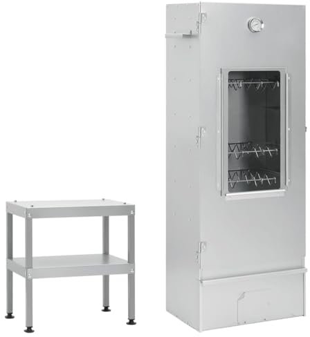 Xichuzi Räucherofen mit Tisch Verzinkter Stahl, Smoker, Tischräucherofen, Räucherschrank, Reifeschrank, Kaltrauchgenerator, Räucherschnecke, Räucherhaken 3187615