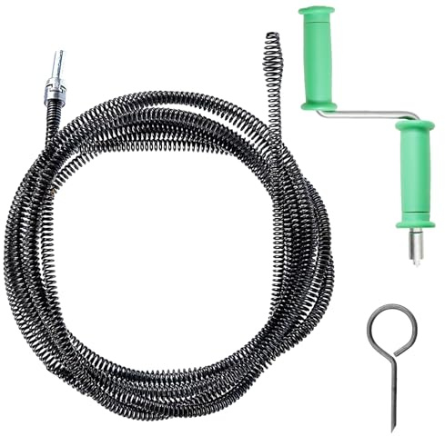 Spirale de nettoyage de canalisations 10 m, déboucheur de canalisations, outil de nettoyage de canalisations pour tuyaux bouchés