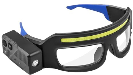 Work Safety Glasses - Cycling Glasses and Goggles,With TYPE-C Light Goggles for Riding Fog Motorcycle Welding Sun Dust Outdoor Adventures Driving Night Walking Fishing Men