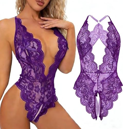 ZeaMolly Dam spets body bodysuit djup v-ringad transparent sexiga underkläder teddy nät spets underkläder 1-bit stringbody sexig negligé nattkläder underkläder för kvinnor alla hjärtans dag smekmånad