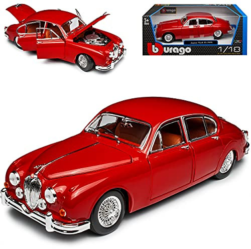 Bburago Jaguar Mark MKII 1959 Rot 1/18 Modell Auto