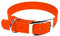 LENNIE BioThane Halsband, Dornschnalle, 25 mm breit, Größe 38-46 cm, Neon-Orange, Aufdruck möglich