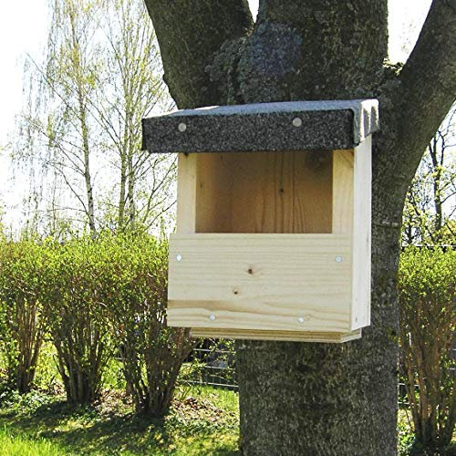 Nistkasten Halbhöhlenbrüter Bausatz Manufaktur Martinshof L:15,50 cm B: 15,50 cm H: 22,00 cm Ausführung Halbhöhlenbrüter geeignet für Bachstelze, Grauschnäpper, Hausrotschwanz, Rotkehlchen