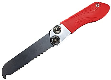 DEMA Multifunktions-Klappsäge & Kartonöffner, 27 cm, SK-5 Stahl, robustes Säge-Messer-Set, ideal für Garten, DIY, Camping & Verpackungen, kompakt und praktisch