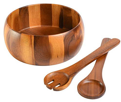 Gibson Home Laurel Acacia Wood Salad Bowl Set, 3 - Piece, Acacia Wood