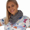 DOLCE ABBRACCIO by RiemTEX Loop Schal Damen Schlauchschal mit Geheimfach Kuscheliger Loopschal aus Jersey Halstuch in Uni Farben (Dunkelgrau)