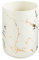 FülleMore Marmor Optik Rund Zahnputzbecher Zahnbürsten Tassen Badezimmerbecher Zahnbürstenbecher 10.5x7.5cm 300ml Keramik Zahnbürstenhalter für Bad, Zahnbürste, Zahnpasta (Weiß)