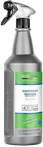 ferdoclean® 1 L de gel nettoyant pour plastique | 1000 ml de nettoyant pour PVC, dissolvant de résidus de colle, nettoyant pour toutes les surfaces en plastique | contre tout type de dépôt