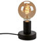 BRILONER - Nachttischlampe Retro mit Kabelschalter, E27 Fassung, max. 10 Watt, Tischlampe vintage, Lampe, Schreibtischlampe, Tischleuchte, Bürolampe, Leselampe Bett, Leselicht, 10x9 cm, Schwarz