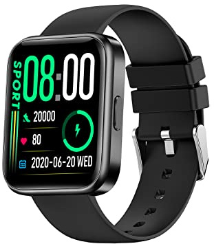Smart Watches for Android&iOS 1.69in Touchscreen Smartwatch with Call Receive Waterproof Fitness Activity Tracker Sports Watch for Men Women with Heart Rate,Sleep,Blood Pressure&Blood Oxygen Monitor