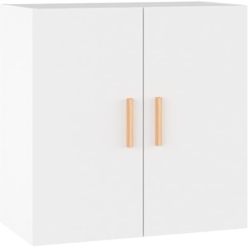 vidaXL Armoire Murale Armoire Suspendue Centre de Divertissement Flottante Salon Salle de Séjour Blanc 60x30x60 cm Bois d'Ingénierie