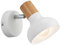 Reality Leuchten Applique murale Latika R81521031, métal blanc mat, bois synthétique, excl. 1x E14