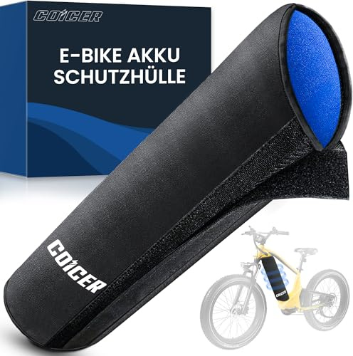 COICER E-Bike Akku Schutzhülle 28-34 cm Umfang Transportschutz Schutz, Ebike Schutz für mehr Reichweite, universale Passform, Fahrrad Abdeckung für integrierte E bike Akkus