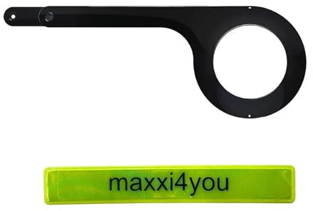 Hebie Fahrrad Kettenschutz 317 Ø 180 mm 350-450 mm 38 Zähne Schwarz/Matt/Gänzend Schwarz/Glänzend inkl. maxxi4you Reflexband