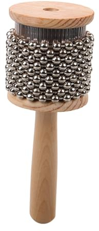 YARNOW Cabasa in Legno Piccolo Per Principianti Strumento Percussione Portatile Cabasa Sonoro Fruscio Resistente e Sicuro Per Ragazzo Ragazza